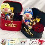 باکس گل شکلات و عروسک مرسده